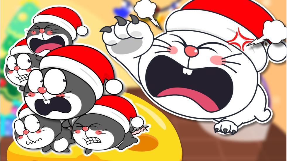 Five Little Mice Jumping on The Bed-Christmas Song
