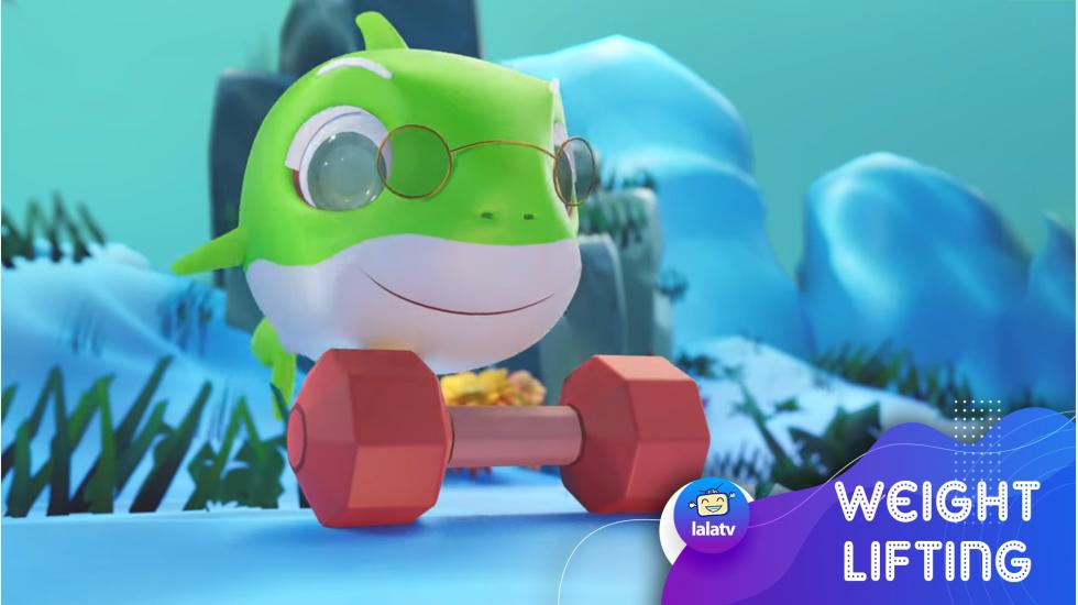 Baby Shark Doo Doo Doo - Weight-lifting with Baby Shark | Nursery Rhyme - Kids Song